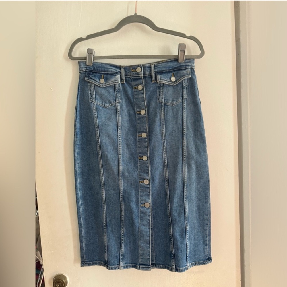 GAP Demim 90s Style Button Skirt Midi